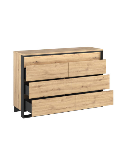 Komoda Quant QS-04, szuflady, oświetlenie, LENART