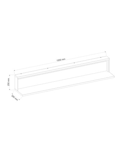Półka wisząca Quant QA-05, 155 cm, LENART