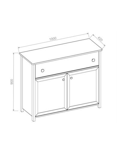 Komoda Luna LN-05, drzwi, szuflady, LENART Komoda Luna LN-05, drzwi, szuflady, LENART