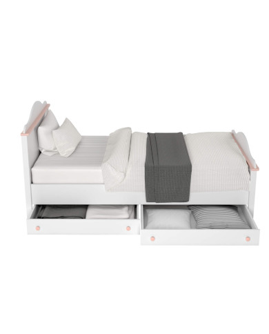 Łóżko Luna LN-08, 90x200 cm, materac bonelowy 18 cm, LENART