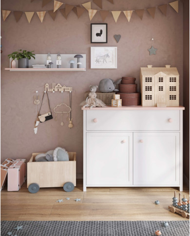 Komoda Luna LN-11, drzwi, szuflada, wnęka, LENART Komoda Luna LN-11, drzwi, szuflada, wnęka, LENART