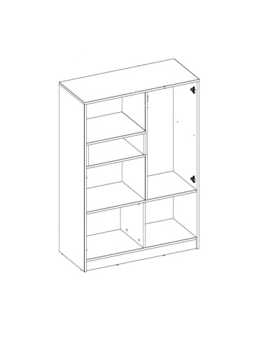 Komoda Pok PO-06, drzwi, wnęki regałowe, LENART Komoda Pok PO-06, drzwi, wnęki regałowe, LENART