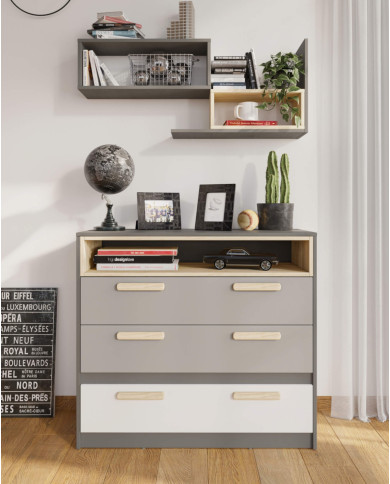 Łóżko górne Pok Po-13, 90x200 cm, materac, stelaż, LENART Łóżko górne Pok Po-13, 90x200 cm, materac, stelaż, LENART