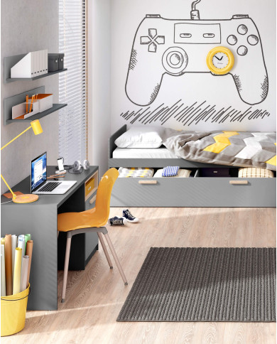 Łóżko dolne Pok Po-14, 80x200 cm, materac, szuflada, LENART Łóżko dolne Pok Po-14, 80x200 cm, materac, szuflada, LENART