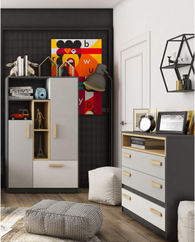 Łóżko dolne Pok Po-14, 80x200 cm, materac, szuflada, LENART Łóżko dolne Pok Po-14, 80x200 cm, materac, szuflada, LENART