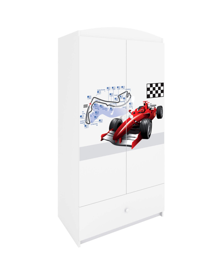 Szafa młodzieżowa Babydreams, 2-drzwiowa, szuflada, formuła F1, KOCOT KIDS