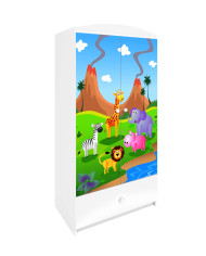 Szafa młodzieżowa Babydreams, 2-drzwiowa, szuflada, safari, KOCOT KIDS