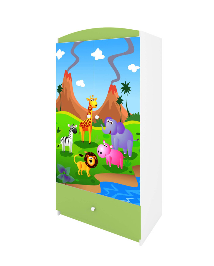 Szafa młodzieżowa Babydreams, 2-drzwiowa, szuflada, safari, KOCOT KIDS
