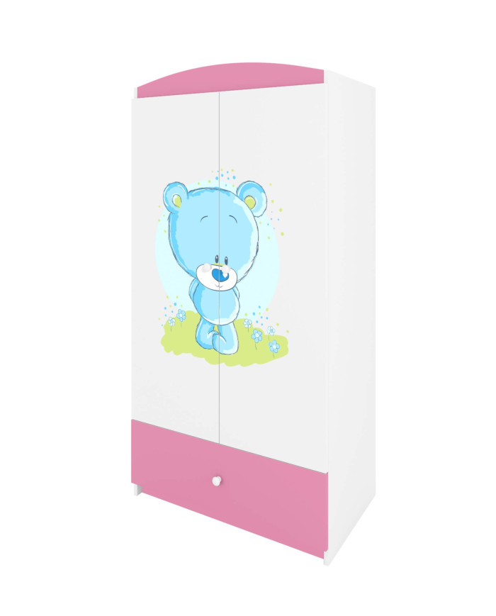 Szafa młodzieżowa Babydreams, 2-drzwiowa, szuflada, niebieski miś, KOCOT KIDS