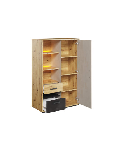 Szafka Qubic QB-05, drzwi, szuflady, wnęka, oświetlenie, LENART Szafka Qubic QB-05, drzwi, szuflady, wnęka, oświetlenie, LENART