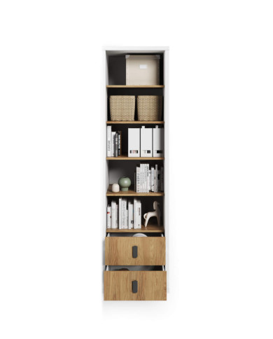 Regał wysoki Simi MS-03, szuflady, półki, LENART Regał wysoki Simi MS-03, szuflady, półki, LENART