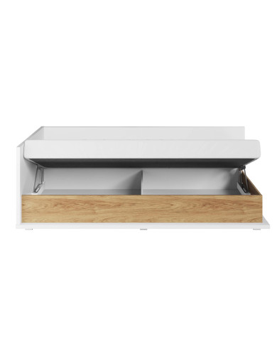 Łóżko, tapczan Simi MS-09 L, 90x200 cm, pojemnik, stelaż, materac, LENART Łóżko, tapczan Simi MS-09 L, 90x200 cm, pojemnik, stelaż, materac, LENART