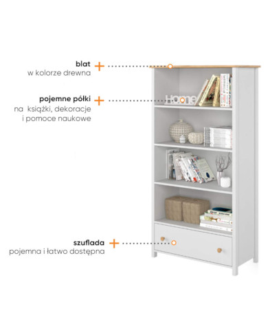 Regał Story SO-02, szuflada, półki, LENART Regał Story SO-02, szuflada, półki, LENART