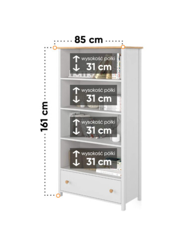 Regał Story SO-02, szuflada, półki, LENART Regał Story SO-02, szuflada, półki, LENART