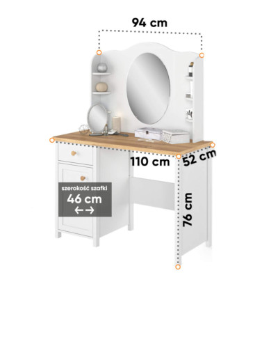 Biurko Story SO-03, szuflada, drzwiczki, LENART