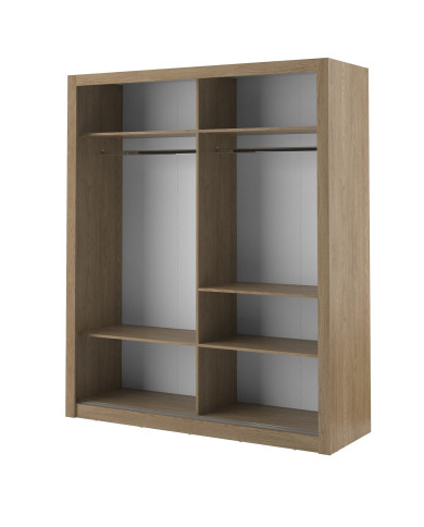 Szafa przesuwna, 180 cm, AR-03 ARTI, 2-drzwiowa, lustra, dąb shetland, LENART Szafa przesuwna, 180 cm, AR-03 ARTI, 2-drzwiowa, lustra, dąb shetland, LENART