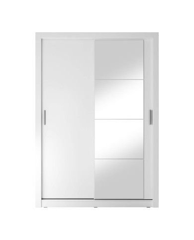 Szafa przesuwna, 150 cm, AR-04 ARTI, 2-drzwiowa, lustro, biała, LENART Szafa przesuwna, 150 cm, AR-04 ARTI, 2-drzwiowa, lustro, biała, LENART