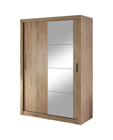 Szafa przesuwna, 150 cm, AR-04 ARTI, 2-drzwiowa, lustro, dąb shetland, LENART Szafa przesuwna, 150 cm, AR-04 ARTI, 2-drzwiowa, lustro, dąb shetland, LENART