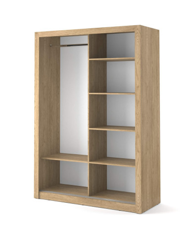 Szafa przesuwna, 150 cm, AR-04 ARTI, 2-drzwiowa, lustro, dąb shetland, LENART Szafa przesuwna, 150 cm, AR-04 ARTI, 2-drzwiowa, lustro, dąb shetland, LENART