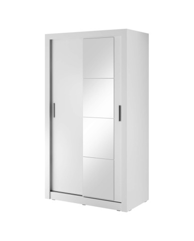 Szafa przesuwna 120 cm, AR-06 ARTI,  2-drzwiowa, lustro, biała, LENART Szafa przesuwna 120 cm, AR-06 ARTI,  2-drzwiowa, lustro, biała, LENART