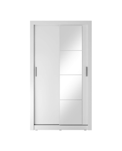 Szafa przesuwna 120 cm, AR-06 ARTI,  2-drzwiowa, lustro, biała, LENART Szafa przesuwna 120 cm, AR-06 ARTI,  2-drzwiowa, lustro, biała, LENART