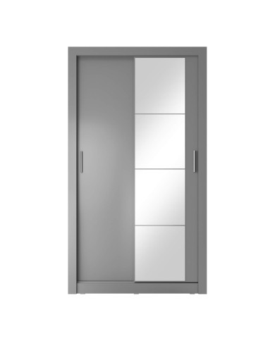 Szafa przesuwna 120 cm, AR-06 ARTI,  2-drzwiowa, lustro, szara, LENART Szafa przesuwna 120 cm, AR-06 ARTI,  2-drzwiowa, lustro, szara, LENART