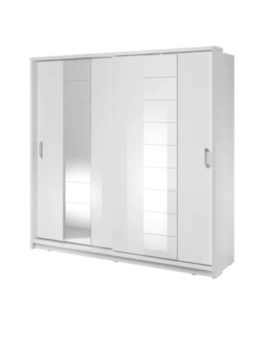 Szafa przesuwna 220 cm, AR-14P ARTI,  2-drzwiowa, lustra, oświetlenie, biała, LENART Szafa przesuwna 220 cm, AR-14P ARTI,  2-drzwiowa, lustra, oświetlenie, biała, LENART