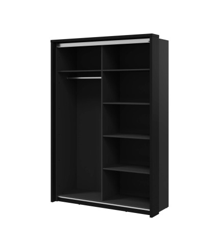 Szafa przesuwna, 160 cm, AR-21 ARTI,  2-drzwiowa, lustro, dąb artisan/ czarny, LENART Szafa przesuwna, 160 cm, AR-21 ARTI,  2-drzwiowa, lustro, dąb artisan/ czarny, LENART