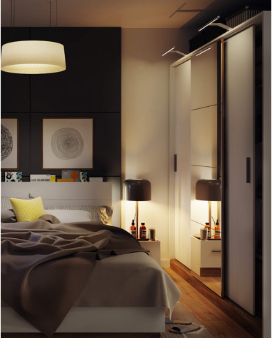 Szafa przesuwna, 220 cm, DT-01 Dentro, 3-drzwiowa, lustro LENART Szafa przesuwna, 220 cm, DT-01 Dentro, 3-drzwiowa, lustro LENART