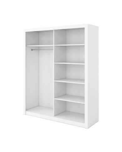 Szafa przesuwna, 180 cm, ID-02 Idea, 2-drzwiowa, lustra, biała, LENART Szafa przesuwna, 180 cm, ID-02 Idea, 2-drzwiowa, lustra, biała, LENART