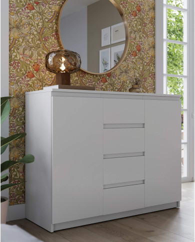 Komoda Idea ID-04, szuflady, drzwi, biała, LENART Komoda Idea ID-04, szuflady, drzwi, biała, LENART