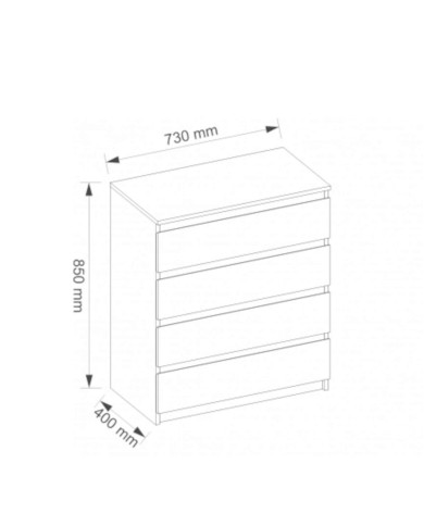 Komoda Idea-06, szuflady, biała, LENART Komoda Idea-06, szuflady, biała, LENART