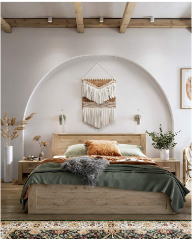 Stolik nocny Idea ID-07, szuflada, wnęka, dąb sanremo jasny, LENART