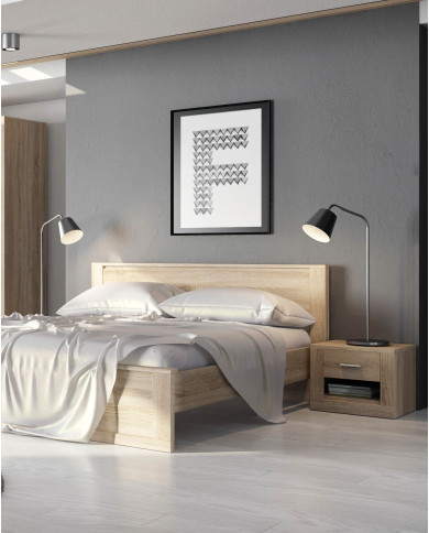 Stolik nocny Idea ID-07, szuflada, wnęka, dąb sanremo jasny, LENART