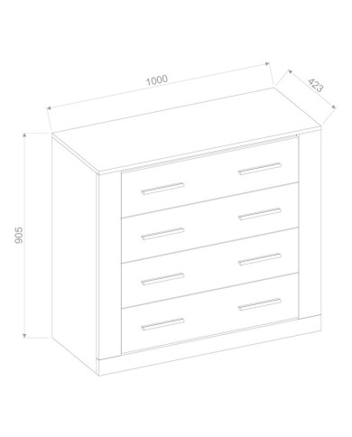 Komoda Idea ID-10, szuflady, czarna, LENART Komoda Idea ID-10, szuflady, czarna, LENART