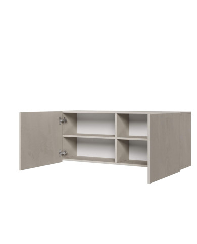 Szafka Teen Flex TF-10, wisząca, drzwiczki, silk flou/ hikora naturalna/ raw steel, LENART Szafka Teen Flex TF-10, wisząca, drzwiczki, silk flou/ hikora naturalna/ raw steel, LENART