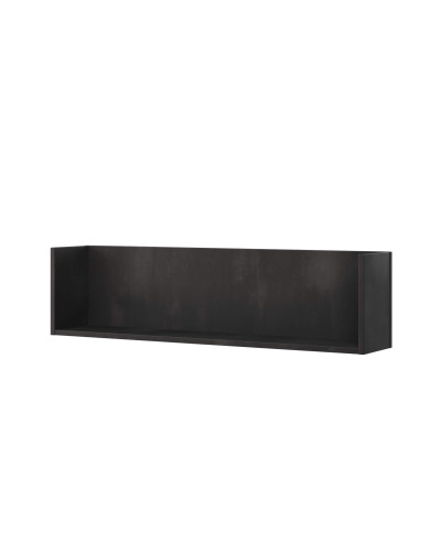 Półka wisząca Teen Flex TF-13, 102 cm, silk flou/ hikora naturalna/ raw steel, LENART Półka wisząca Teen Flex TF-13, 102 cm, silk flou/ hikora naturalna/ raw steel, LENART