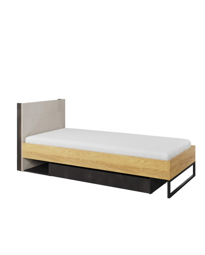 Łóżko Teen Flex TF-16, 90x200 cm, stelaż, szuflada, LENART