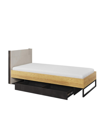 Łóżko Teen Flex TF-16, 90x200 cm, stelaż, szuflada, LENART
