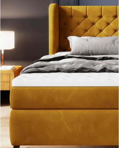 Łóżko kontynentalne Madison 160x200 cm, boxspring, tapicerowane, materace, Wersal Łóżko kontynentalne Madison 160x200 cm, boxspring, tapicerowane, materace, Wersal