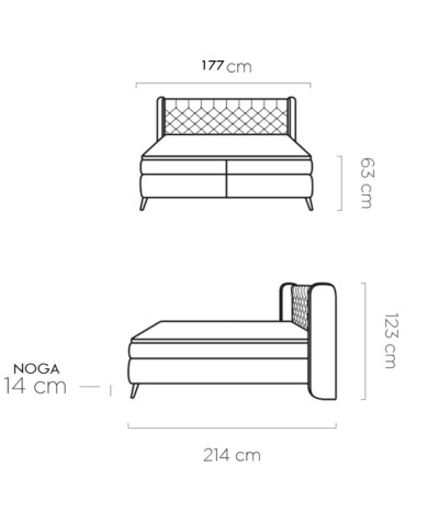 Łóżko kontynentalne Madison 160x200 cm, boxspring, tapicerowane, materace, Wersal Łóżko kontynentalne Madison 160x200 cm, boxspring, tapicerowane, materace, Wersal