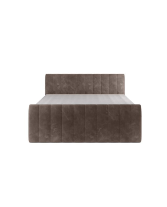 Łóżko kontynentalne Carina 160x200 cm, boxspring, tapicerowane, materace, pojemniki, Wersal