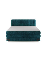 Łóżko kontynentalne Viano 180x200 cm, boxspring, tapicerowane, materace, pojemniki, Wersal