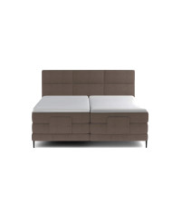 Łóżko kontynentalne Carlo 160x200 cm, boxspring, elektrycznie regulowane, tapicerowane, materace, topper, Wersal