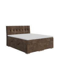 Łóżko kontynentalne Daily 120x200 cm, tapicerowane, materac, pojemnik, topper, LAVERTO