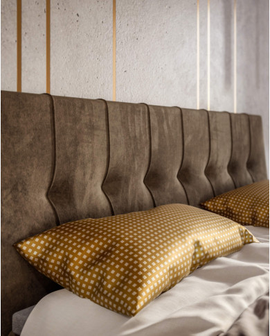 Łóżko kontynentalne Daily 160x200 cm, tapicerowane, materac, pojemnik, topper, LAVERTO Łóżko kontynentalne Daily 160x200 cm, tapicerowane, materac, pojemnik, topper, LAVERTO