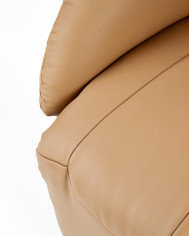 Fotel rozkładany Optima Beżowy Eco skóra-7