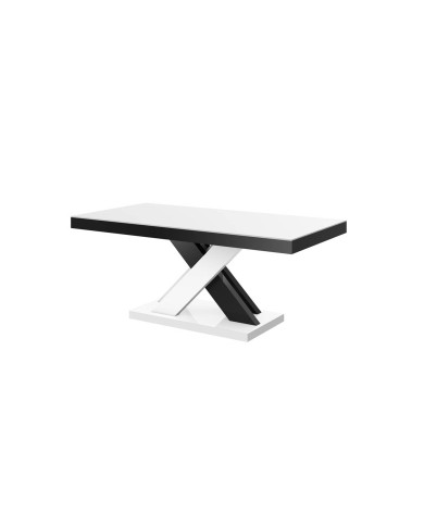 Ława Xenon Lux Mini 60/50/120 cm, blat biały połysk / nogi czarny i biały połysk, HUBERTUS Ława Xenon Lux Mini 60/50/120 cm, blat biały połysk / nogi czarny i biały połysk, HUBERTUS