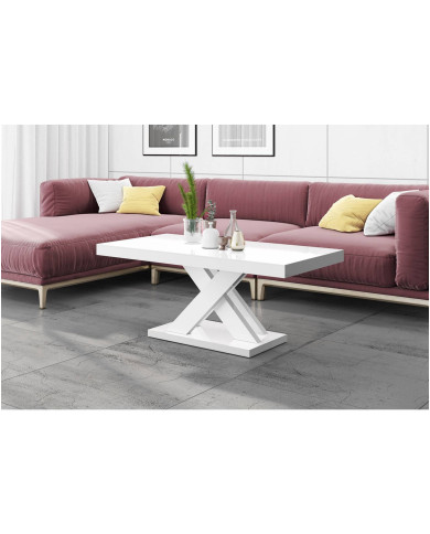 Ława Xenon Lux Mini 60/50/120 cm, biały mat/ biały połysk, HUBERTUS Ława Xenon Lux Mini 60/50/120 cm, biały mat/ biały połysk, HUBERTUS