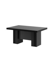 Stół rozkładany Largo 160-400/75/89 cm, czarny mat/ czarny połysk, 5 wkładów, HUBERTUS